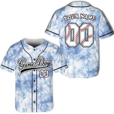 Custom Game Day Baseball Jersey Personalized Name Number Shirt for Fans Lovers