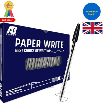 Zuverlässige Packung mit 50 schwarzen Birostiften mit schnelltrocknender Tinte - perfekt für alle Schriften