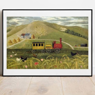 Kunstdruck Tirzah Garwood Etna Zug Giclée Poster Galerie Wandkunst Naive Kunst