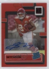 2022 Panini Clearly Donruss Rated Rookie Red 1/49 Skyy Moore #74 he0