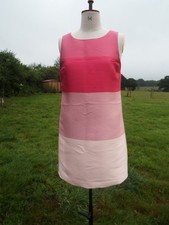 MONSOON Pink Shades Sleeveless Shift Dress Lined Occasion Party UK 12 Worn Once