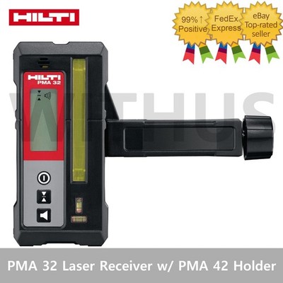 Hilti PMA 32 Laser Receiver w/ PMA 42 Holder Bracket for PM 40-MG PM 30-MG