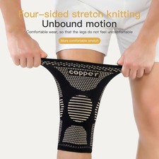 1x Copper Knee Sleeves Silver Compression Brace Support Sport Joint Injury Pain