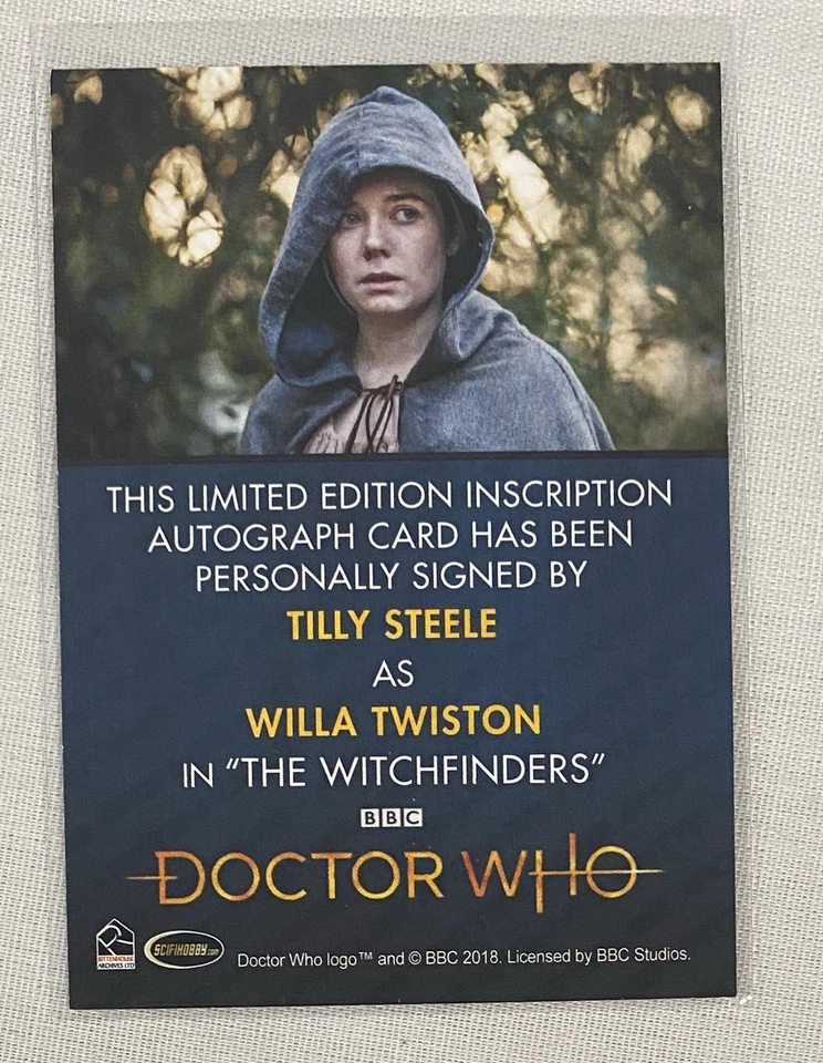 2022 Doctor Who Series 11 & 12 Inscription Autograph card Tilly Steele Bilehurst - Image 2 of 2