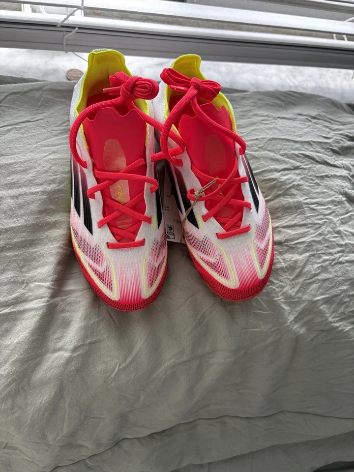 adidas Kids Size 11.5K F50 Elite K ‘Pure Victory Pack’ Soccer Cleats IE1305 - Image 2 of 4