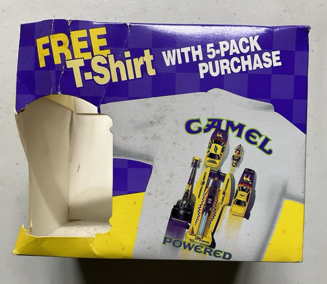 Vintage 1994 SMOKIN JOE'S Camel Racing White Pocket T-Shirt NEW IN