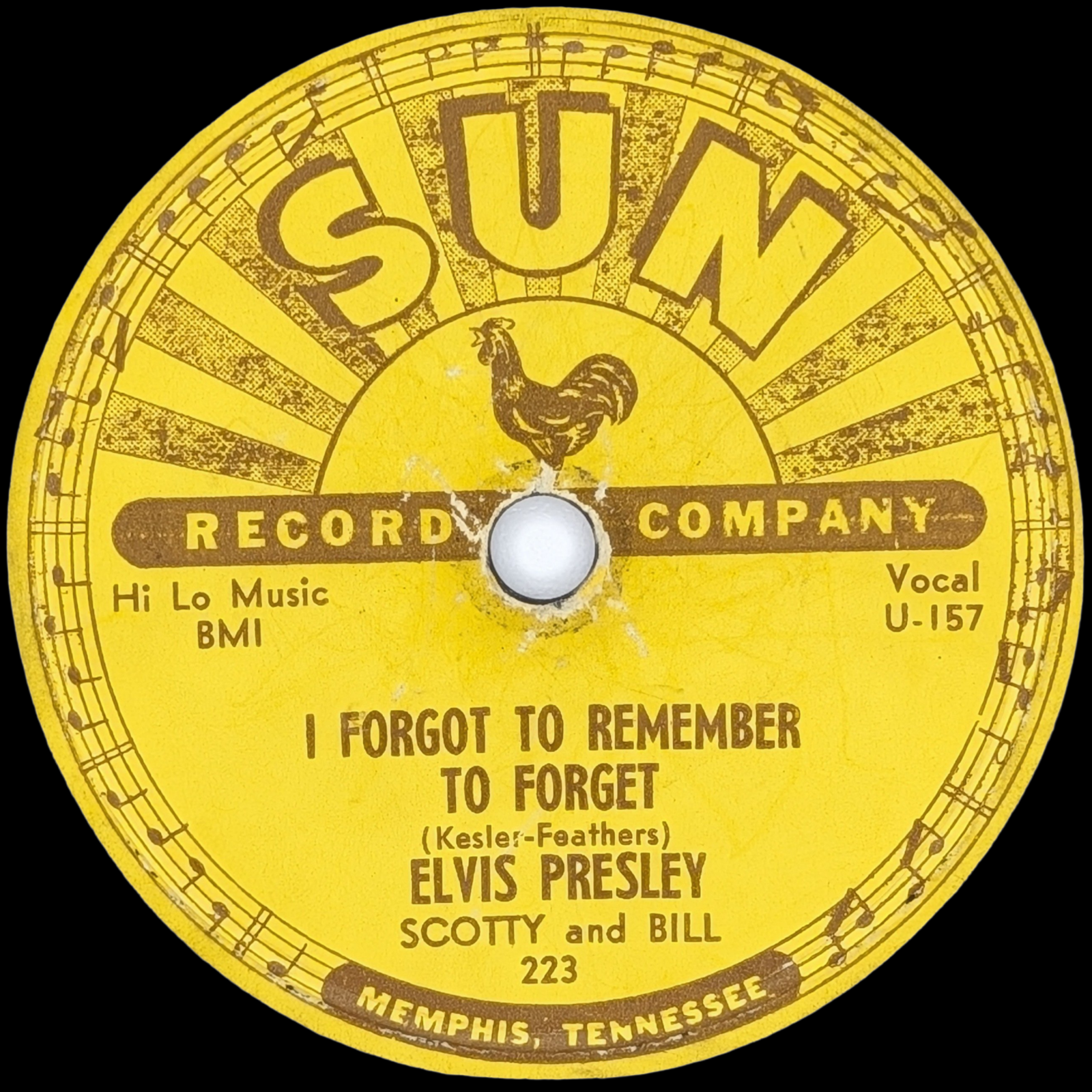 Elvis Presley – Mystery Train / I Forgot To Remember To Forget 223, US, 1955
