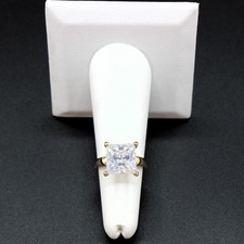 4 Carat Diamond Ring Engagement REAL 14k 6.80gm Man Made Wedding Vacation Size 5