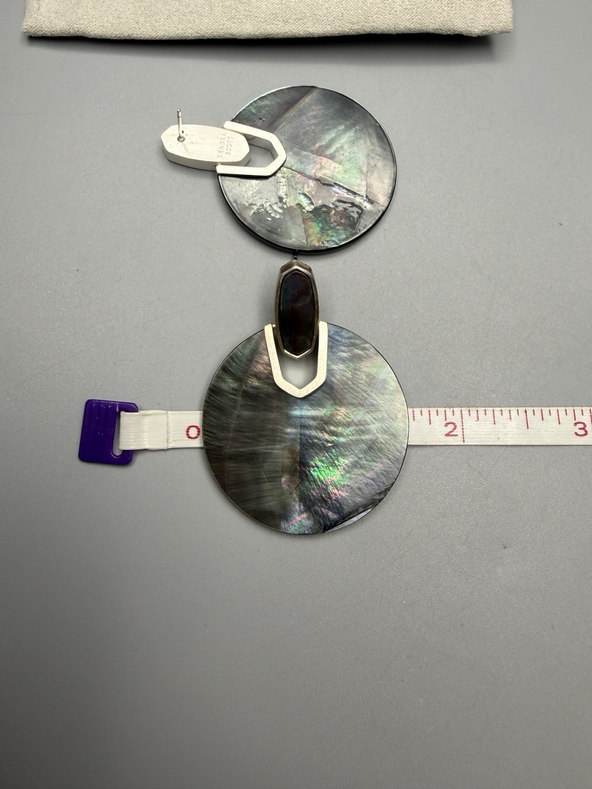 Kendra Scott Signed Didi Silver Statement Earring… - image 11