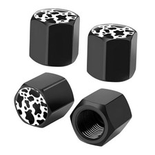 Tire Valve Stem Caps, Cute Airtight Dust Proof Tire Valve 4 PCS Cow Print
