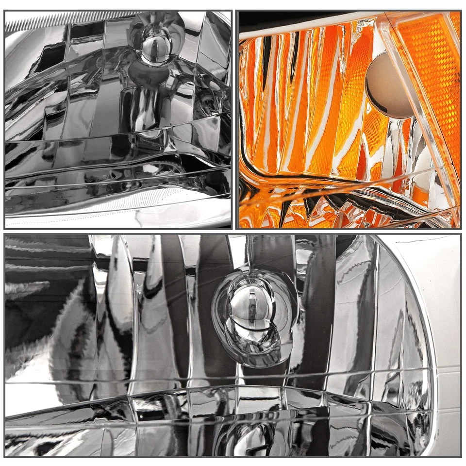 Pair Headlights Assembly Fit For Ford Mustang 1999-2004 Halogen Headlamps LH RH Foto 3 de 4