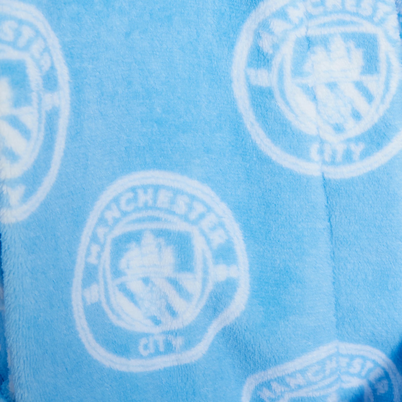 Kids Manchester City Pyjamas + Hooded Dressing Gown 3 Piece Nightwear Robe + Pjs image 7