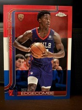 2025-26 Topps Chrome Basketball VJ Edgecomb Red White Blue Refractor RC 76ers