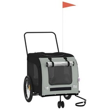 Pet Bike Trailer with Storage Oxford fabric and iron Animal Transport vidaXL