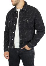 Veste En Jean SANDRO Diagonale Pour Hommes XL Avec Boutons Et Imprimé Logo