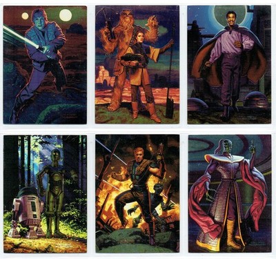 STAR WARS SHADOWS OF THE EMPIRE SET 6 ETCHED FOIL KARTEN