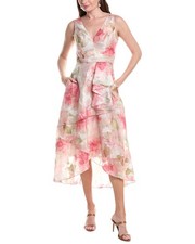 Adrianna Papell Cascade Organza Midi Dress Women's