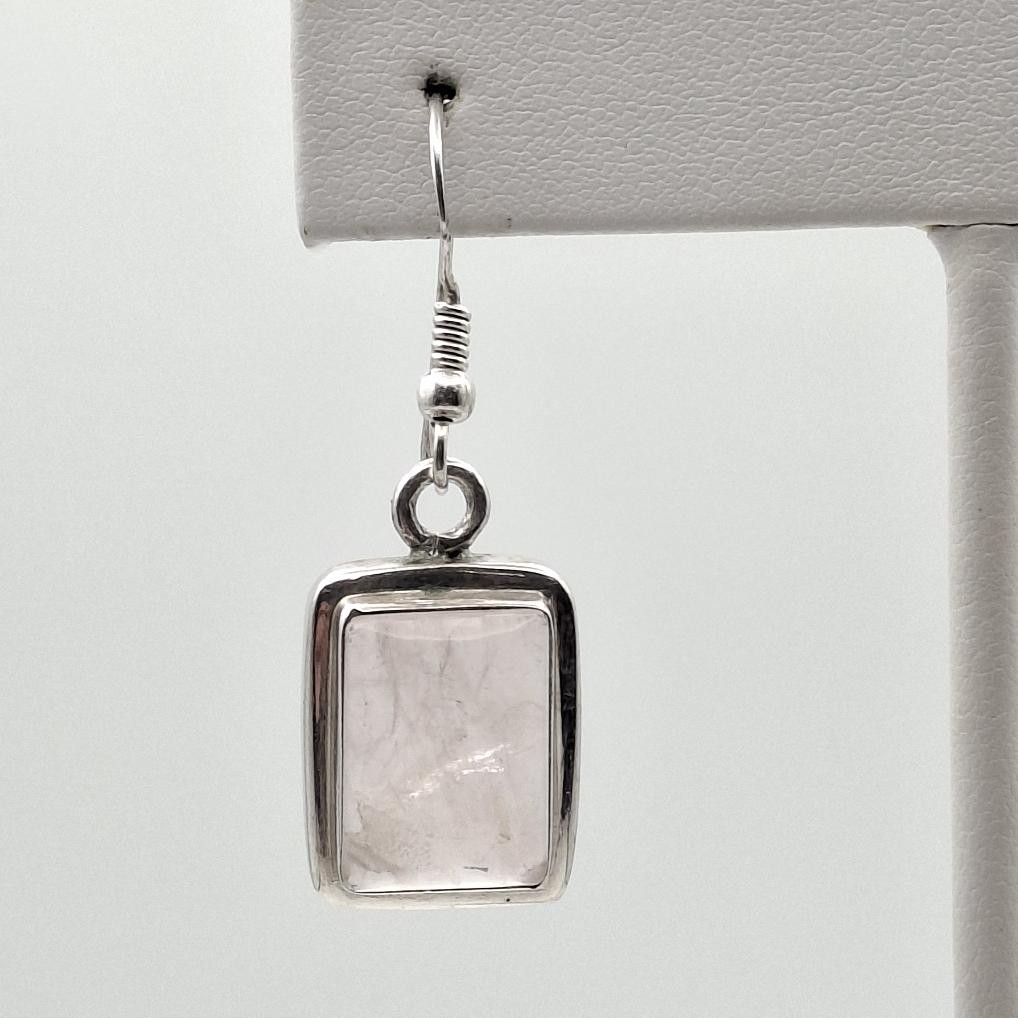 Signed SJ 925 Sterling Silver Rectangular Cabocho… - image 4