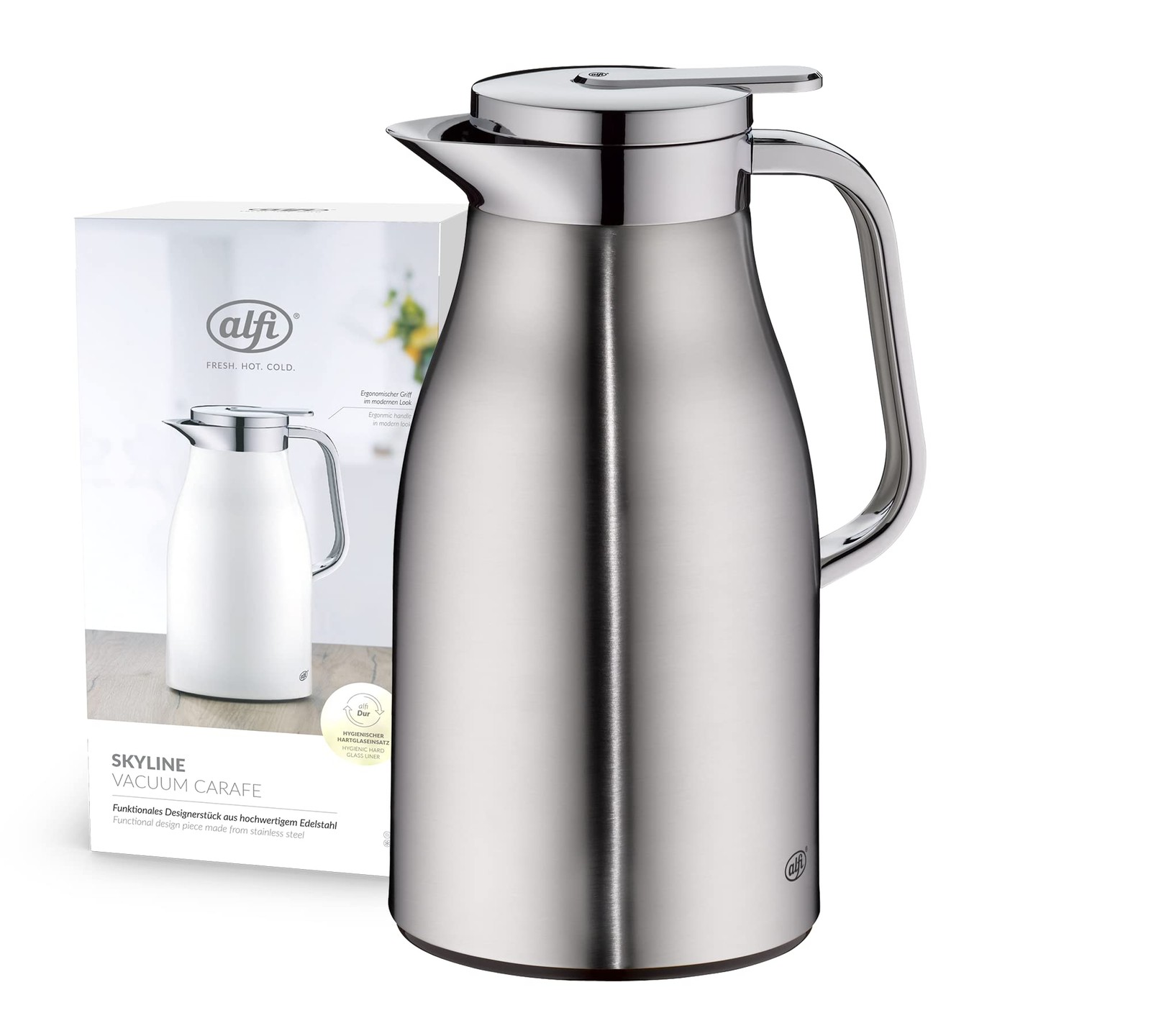 Alfi SKYLINE 1,0l, stainless steel mat, Edelstahl-Isolierkanne mit hygienischem