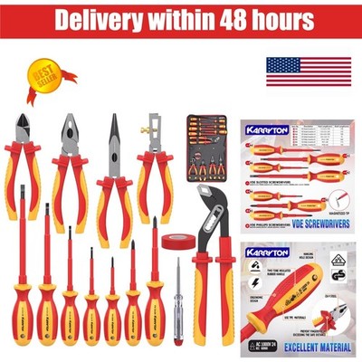 14PC 1000V Insulated Electrician Tool Set - VDE Certified Electrical Kit