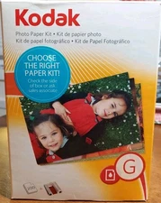 KODAK Color Cartridge (2) + 200 Sheets of Photo Paper For Printer Dock G600 ONLY