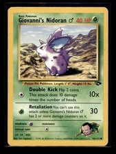 GIOVANNI'S NIDORAN M 76/132 COMMON GYM CHALLENGE POKEMON UNLIMITED HP
