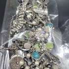20+ Piece Jewelry Mystery Bag Lot Silver-Tone Wearable Vintage & Modern - Jar