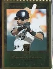 1997 Donruss Elite Stars Print Line Charles Johnson Baseball Card #129