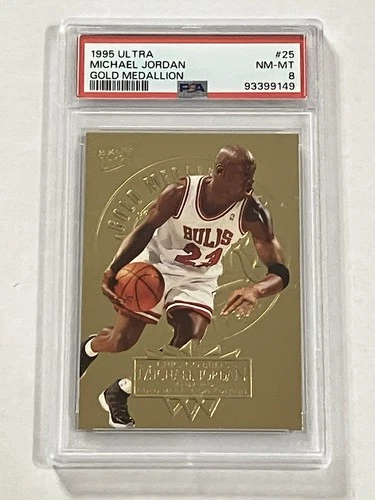 1995-96 Fleer Ultra Michael Jordan #25 Gold Medallion PSA 8 Bulls Legend HOF