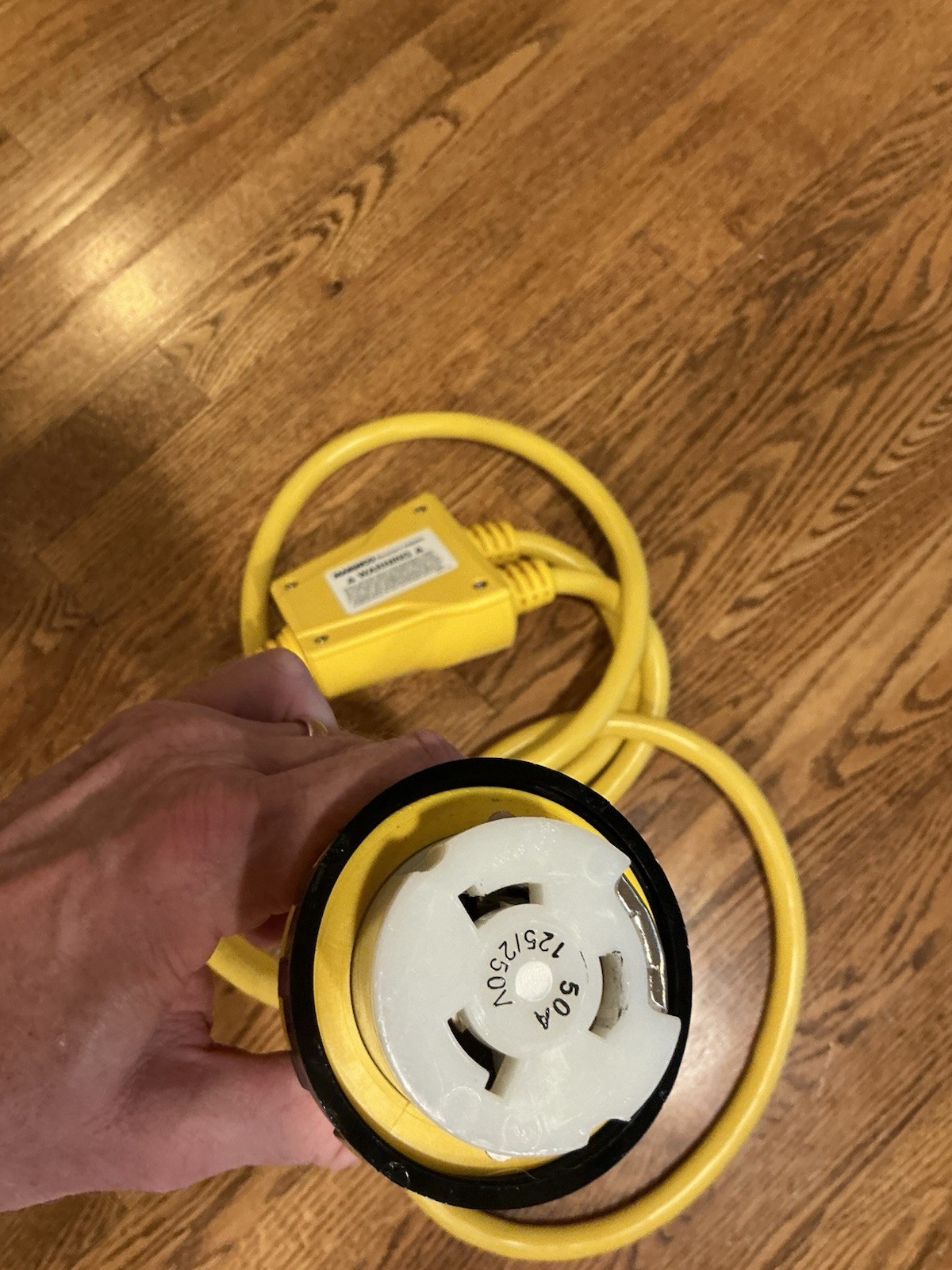 Marinco Shore Power Reverse Y Adapter, 30 Amp 125V Male to 125/250V Female