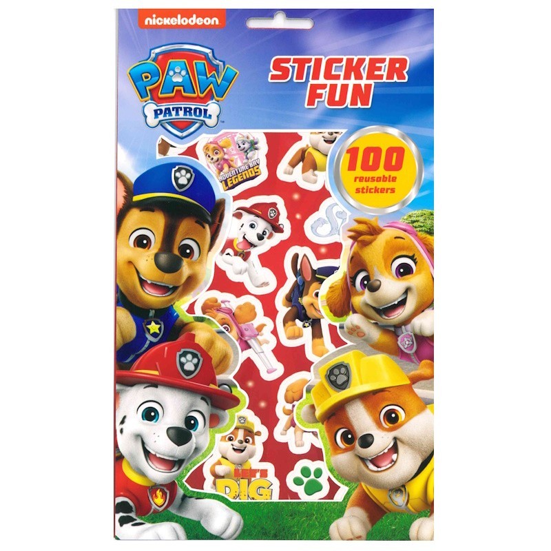 Paw Patrol Sticker Fun Book Over 100 Reusable Stickers Kids Activity Pad Set