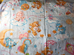 Care Bears Vintage Twin / Full Sheets Set 2 Pillow Cases, 1 Flat, 1 Fitted 