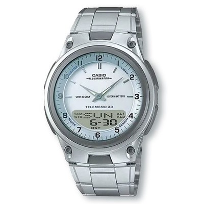CASIO AW80D-7A Analog/Digital Combination Stainless Steel Watch