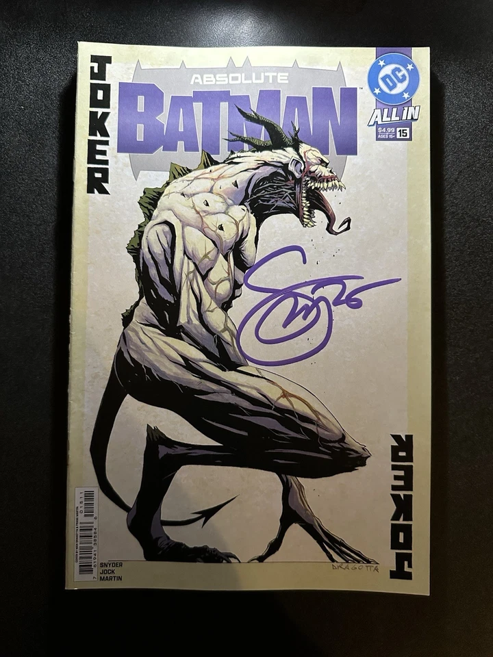 ABSOLUTE BATMAN #15 CVR A SIGNED SCOTT SNYDER PURPLE SIGNATURE