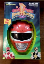 TYCO VIEW MASTER Power Rangers Red Viewer 3D Reels Gift Box Set 1995 90's NIB