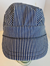 Vintage Stripped  Engineer's Cap Size Large Fitted