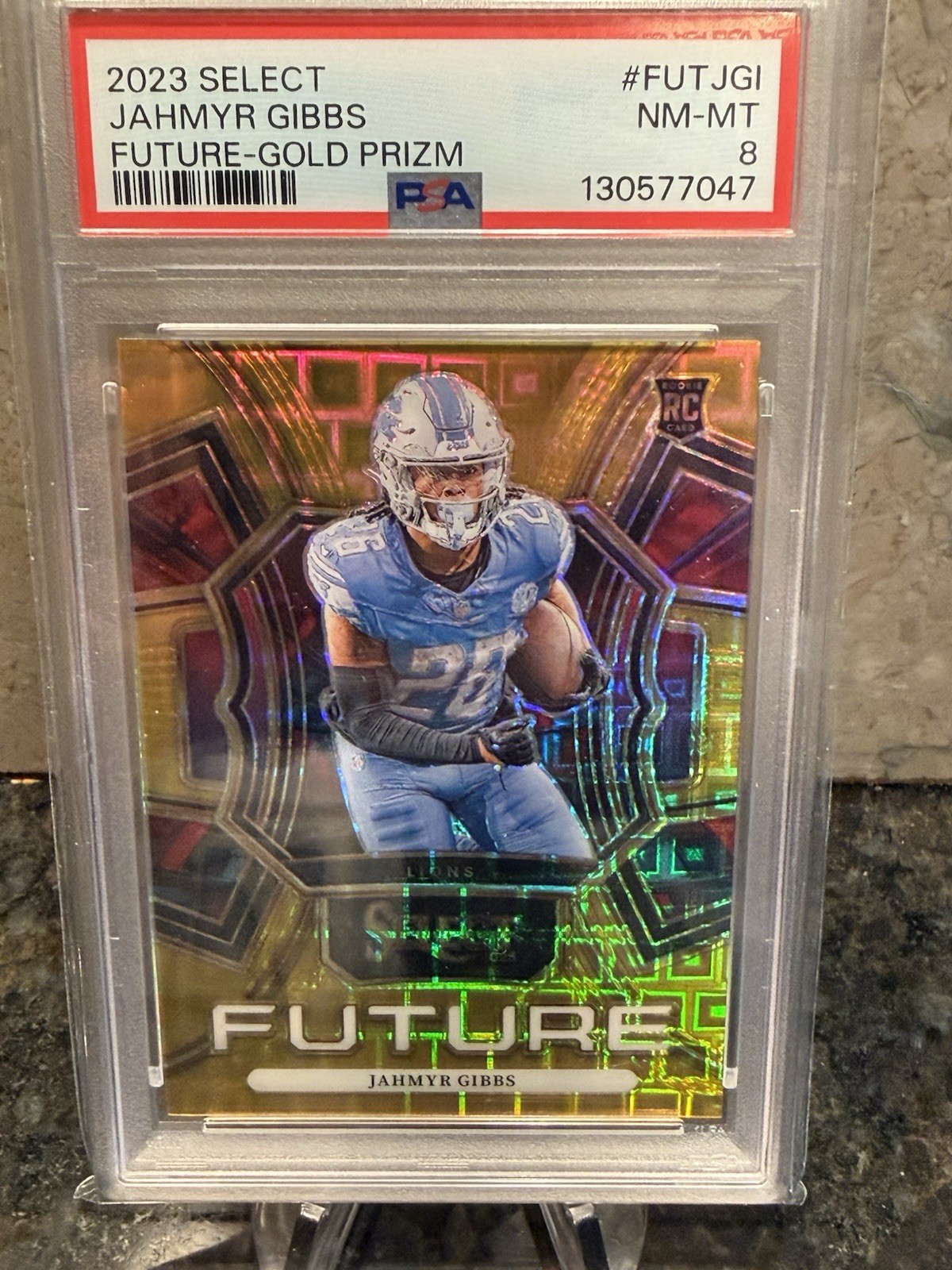 Jahmyr Gibbs Panini Select Select Future #FUTJGI Gold Prizm