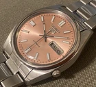 Vintage Seiko 5 Automatic Salmon Sunburst Dial 7009-8761 - PLEASE SEE DETAILS