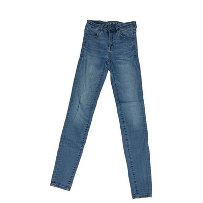 American Eagle Hi-Rise Jegging Skinny Jeans Stretch Denim Pants Women's 2 Long