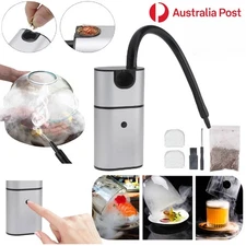 Smoker Machine Portable Smoke Infuser Gun Dish Cover Set BBQ Cocktail Drink Food