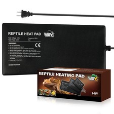 Reptile Heat Pad 8x18 Inch 24W Under Tank Terrarium Heating Mat For Turtle