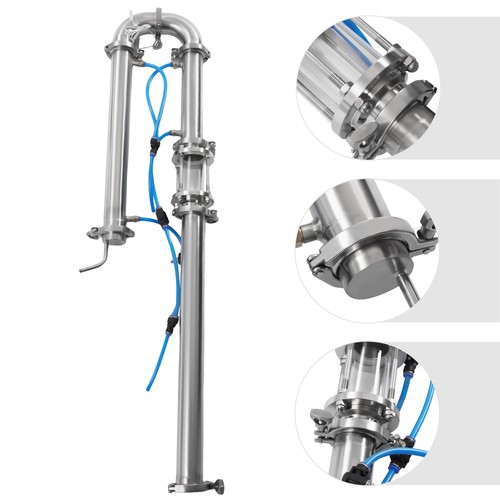 Brew Wine Making Tool 2" in Stainless Still Moonshine Reflux Distilling Column
