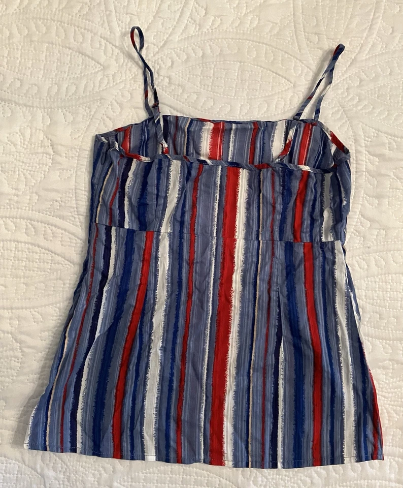 Top Marc By Marc Jacobs a rayas rojas, blancas y azules con correas ajustables talla 2 Foto 4 de 4