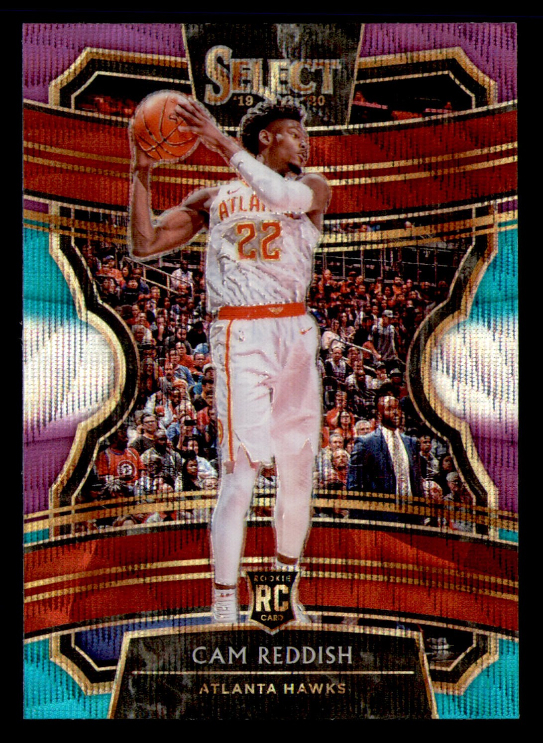 2019-20 Panini Select #96 Cam Reddish Tri-Color Prizms Hawks Rookie