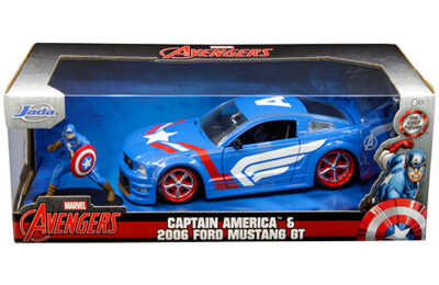 Jada Toys 1/24 Ford Mustang GT キャプテンアメリカ JADA MARVEL AVENGERS 2006 FORD MUSTANG GT 1/24 CAPTAIN AMERICA