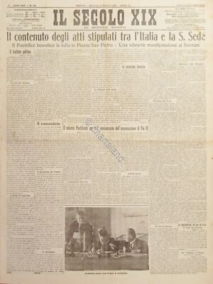 Zeitung Genua - Das 19. Jahrhundert - Nr. 38 - Akten zwischen Italien und dem Heiligen Sitz 1929