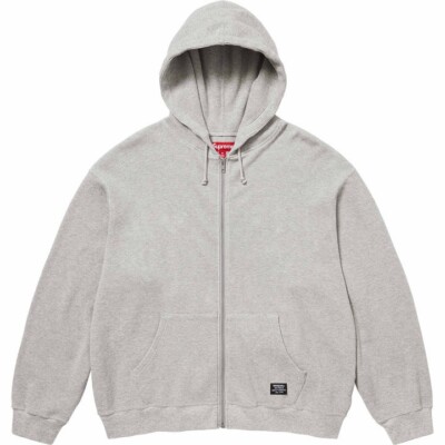 Supreme Hooded Zip Up Thermal Heather Grey | eBay