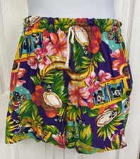 VTG Mickey Unlimited Disney Jerry Leigh Fruit Floral Shorts Allover Print M Vibe