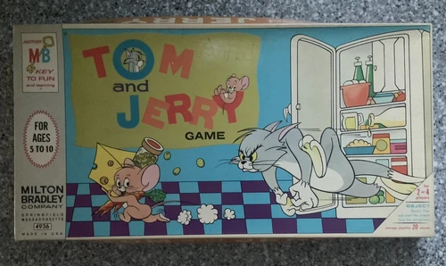 Vintage Milton Bradley 1968 Tom and Jerry Board Game Complete W/ All Pieces 4936