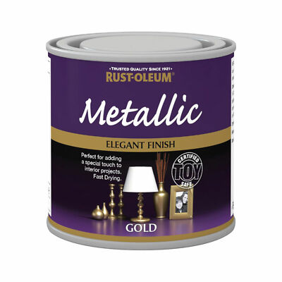 Rust-Oleum Mehrzweck Metallic Gold Premium Pinsel Lack Holz Metall Kunststoff